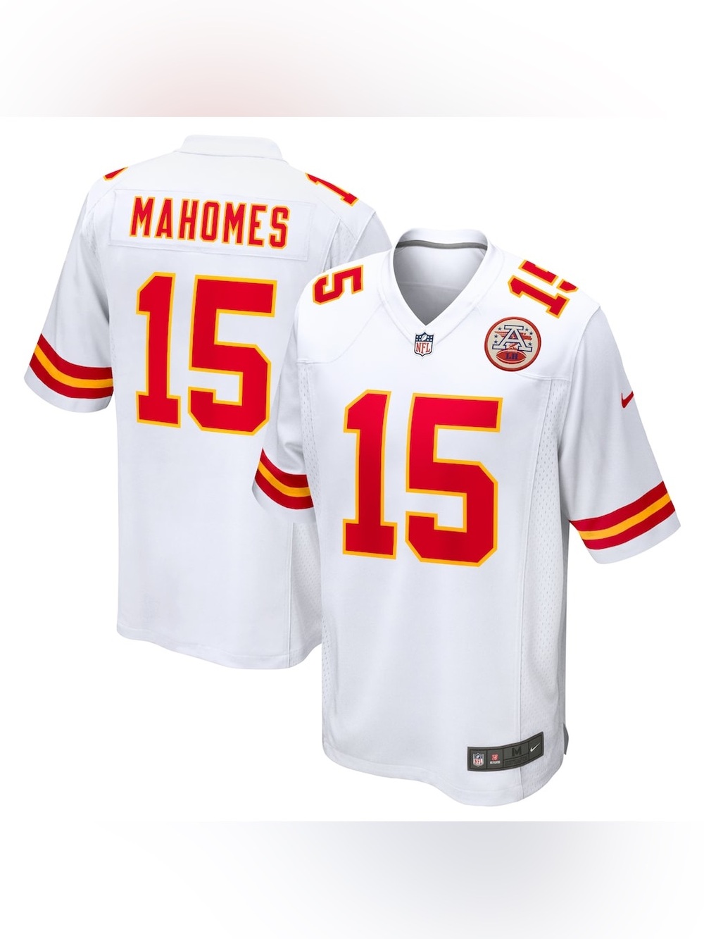Youth Kansas City Chiefs Patrick Mahomes Nike White Game Jersey – Large